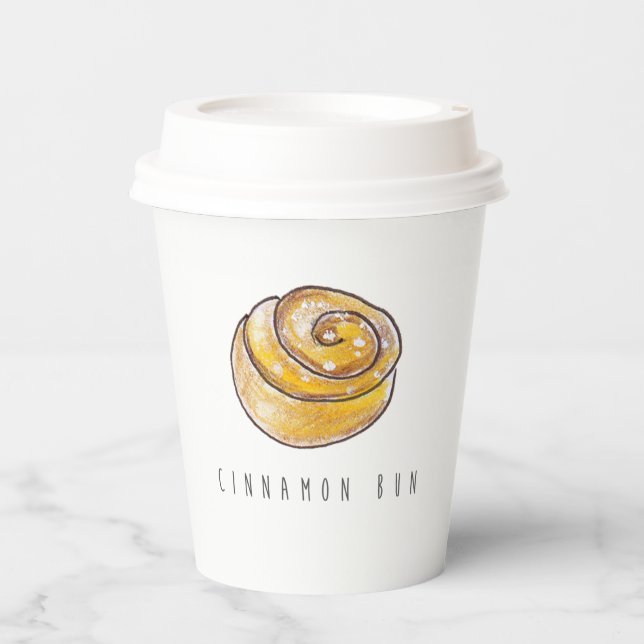 Cinnamon Buns Cinnamon Rolls Coffee Fika Pappbecher (Vorderseite)
