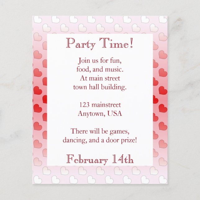 Cinnamon Candy Hearts Red and Pink Flyer (Hinten)