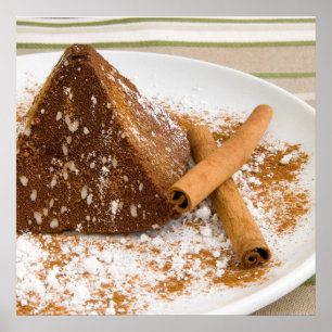 Cinnamon Chocolate Cake Dessert Poster