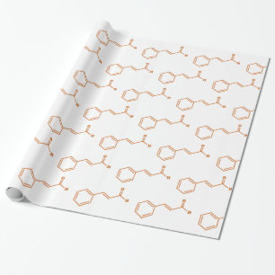 Cinnamon Cinnamaldehyd Molekulare chemische Formel Geschenkpapier