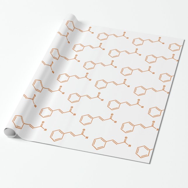 Cinnamon Cinnamaldehyd Molekulare chemische Formel Geschenkpapier (Ungerollt)