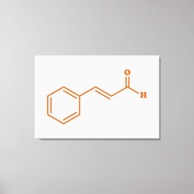 Cinnamon Cinnamaldehyd Molekulare chemische Formel Leinwanddruck (Vorderseite)