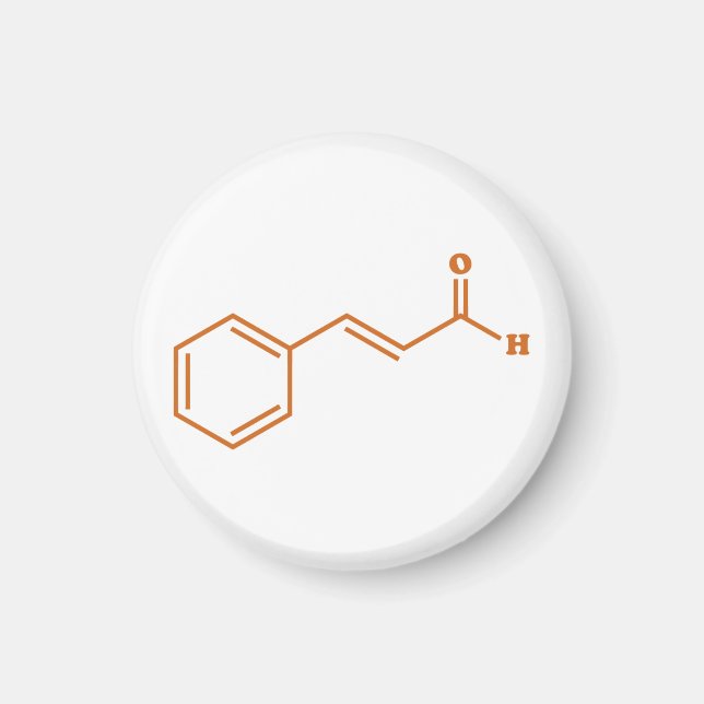 Cinnamon Cinnamaldehyd Molekulare chemische Formel Magnet (Vorne)