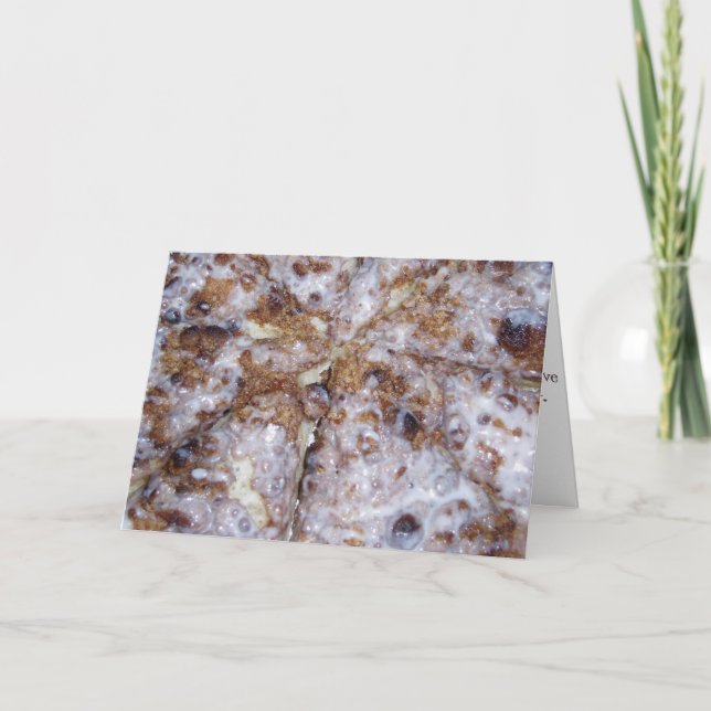 "Cinnamon Dessert Pizza" Get Well Card Karte (Vorderseite)
