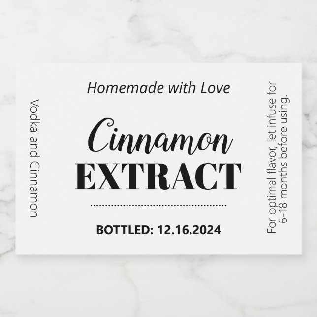 Cinnamon Extract Modern Label Aufkleber VLL1rt (Einzelnes Label)