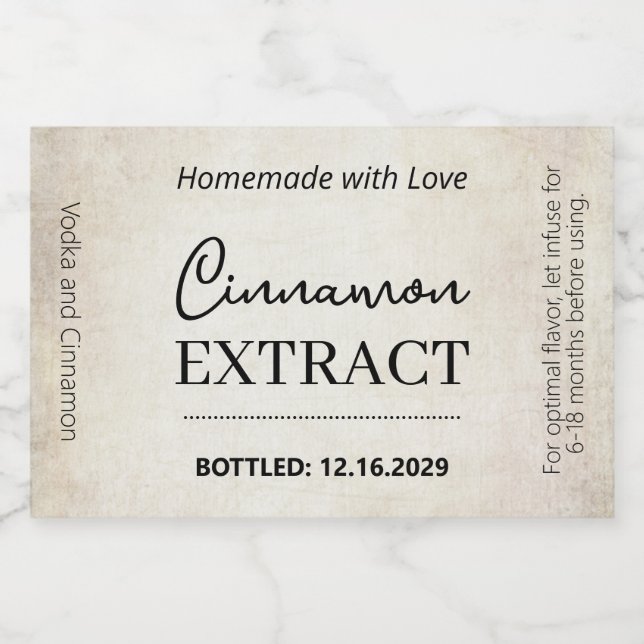 Cinnamon Extract Modern Label Sticker VLL1rt (Einzelnes Label)