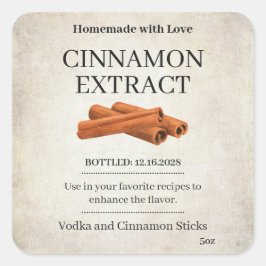 Cinnamon Extract Modern Label Sticker ZVEG_101_01