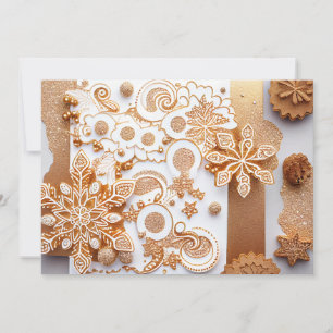 Cinnamon-Gewürz-Lebkuchen-Glitzer Feiertagskarte