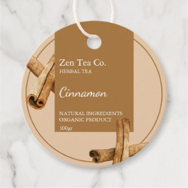Cinnamon Herbal Tee Business Tag Geschenkanhänger