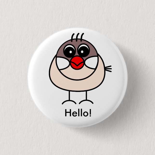 cinnamon Java sparrow Button (Vorderseite)