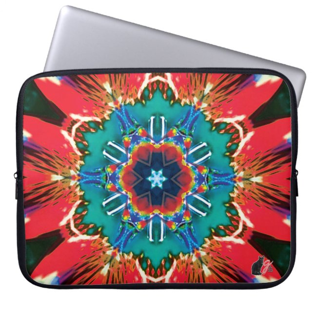 Cinnamon Kaleidoskop Laptopschutzhülle (Vorderseite)