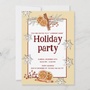 Cinnamon Orange Fun Company Party Einladung