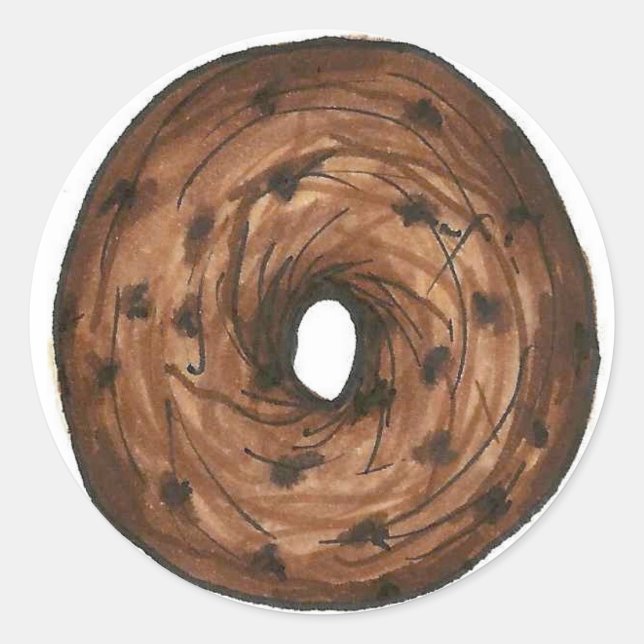Cinnamon Raisin Bagel NYC Bagels Frühstücksbuffet Runder Aufkleber (Vorderseite)
