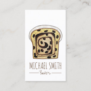 Cinnamon Raisin Brot Bäckerei Breadmaking Baker Visitenkarte