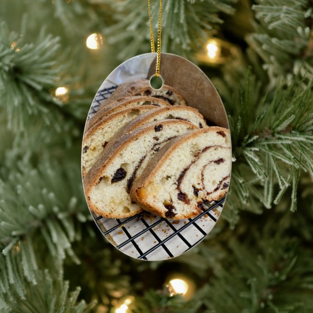 Cinnamon Raisin Brot Keramik Ornament (Baum)