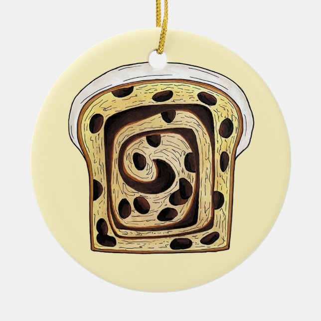 Cinnamon Raisin Brot Loaf Backen Breadmaking Keramik Ornament (Vorne)