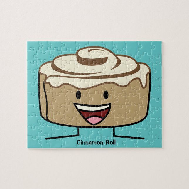 Cinnamon Roll Bun Gebäck Gooey Zucker wirbeln Däni Puzzle (Horizontal)