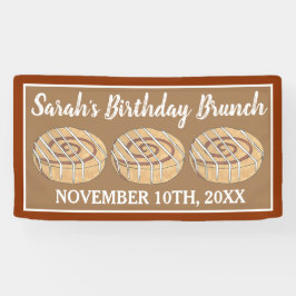 Cinnamon Roll Bun Pastry Birthday Party Brunch Banner