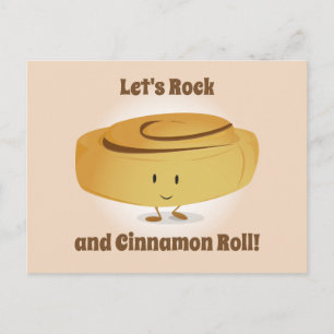 Cinnamon Roll Character Food Postkarte