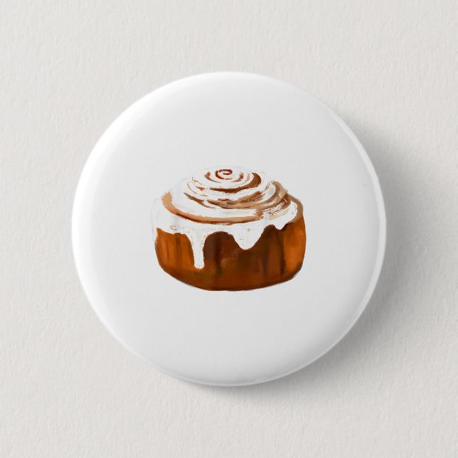 Cinnamon Roll Costume Halloween Bread Cosplay Food Button (Vorderseite)