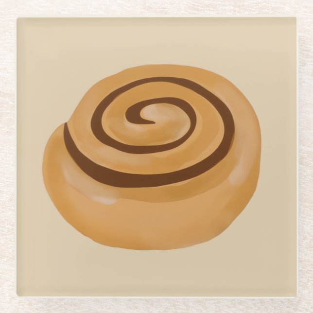 Cinnamon Roll Glasuntersetzer (Vorderseite)