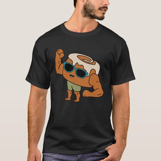 Cinnamon Roll Gym Bodybuilding Workout Fitness T-Shirt (Vorderseite)