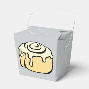 Cinnamon Roll Honey Bun Cartoon Design Grau Niedli Geschenkschachtel