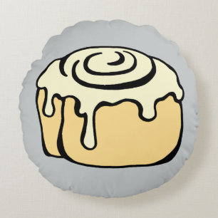Cinnamon Roll Honey Bun Niedlich Funny Cartoon Gra Rundes Kissen