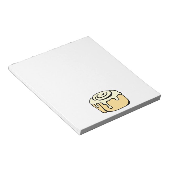 Cinnamon Roll Honey Bun Niedlicher Cartoon Design Notizblock (angewinkelt)