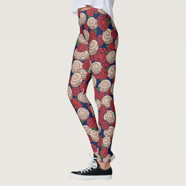 Cinnamon Roll Lovers Rose Blumenkohl Feinschmecker Leggings (Links)