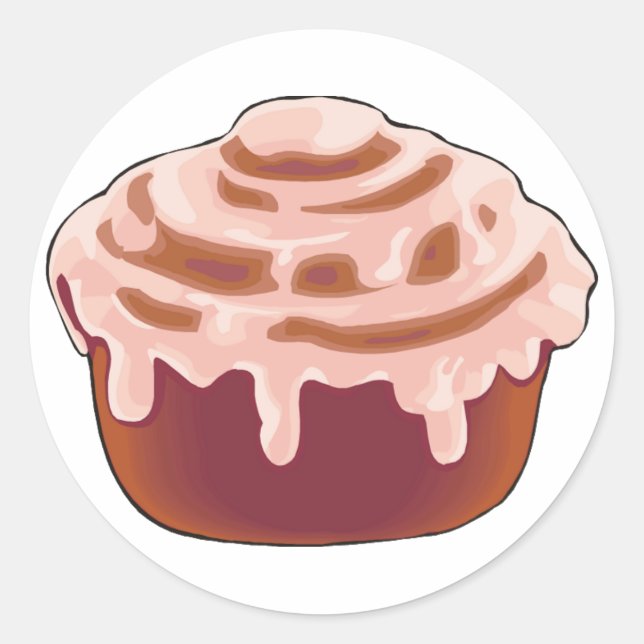 Cinnamon Roll Runder Aufkleber (Vorderseite)