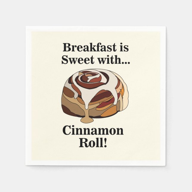 Cinnamon Roll Sweet Bun Party Serviette (Vorderseite)