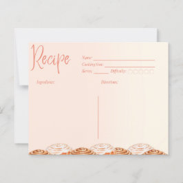 Cinnamon Roll Watercolor Recipe Card