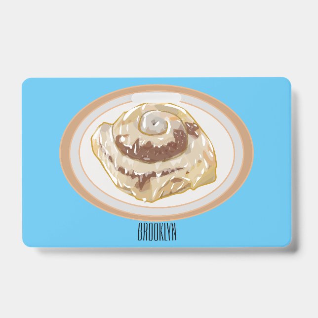 Cinnamon Rolle Cartoon Illustration Ausweis (Vorderseite)