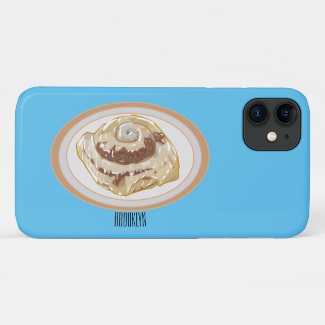 Cinnamon Rolle Cartoon Illustration Case-Mate iPhone Hülle (Rückseite (Horizontal))