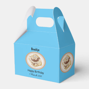 Cinnamon Rolle Cartoon Illustration Geschenkschachtel