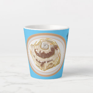 Cinnamon Rolle Cartoon Illustration Milchtasse