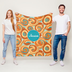 Cinnamon rollen Mosaik Personalisiertes Muster Fleecedecke