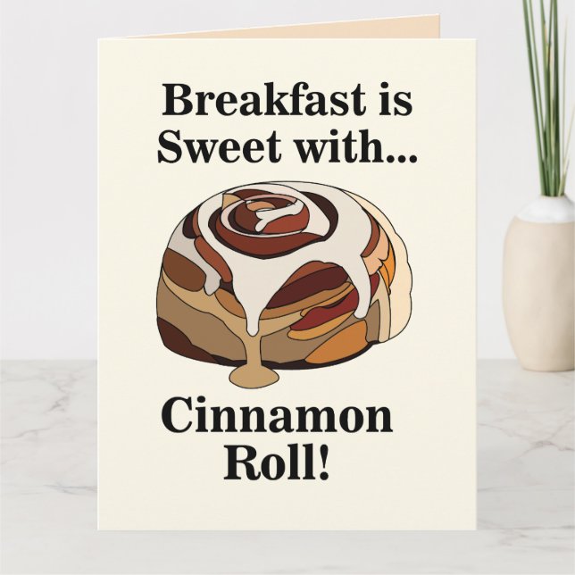 Cinnamon Rolls Sweet Bun Breakfast Karte (Vorderseite)