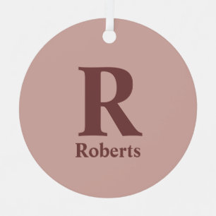 Cinnamon Rose Anfangs/Vorname/Familienname Ornament Aus Metall