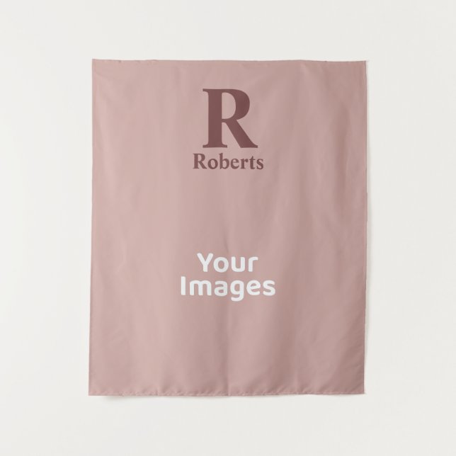 Cinnamon Rose Anfangs/Vorname/Familienname Wandteppich (Vorderseite)