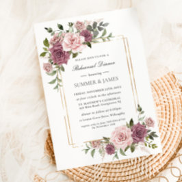 Cinnamon Rose Blush Floral Boho Probe Abendessen Einladung