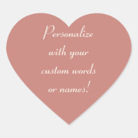 Cinnamon Rose Custom Heart Labels