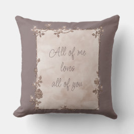 Cinnamon Slate Sparkle Frame Valentine Kissen