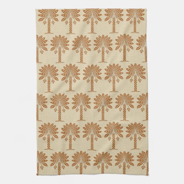 Cinnamon Spice Moods Palm Geschirrtuch (Vertikal)