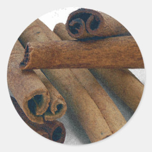 Cinnamon Sticks Runder Aufkleber