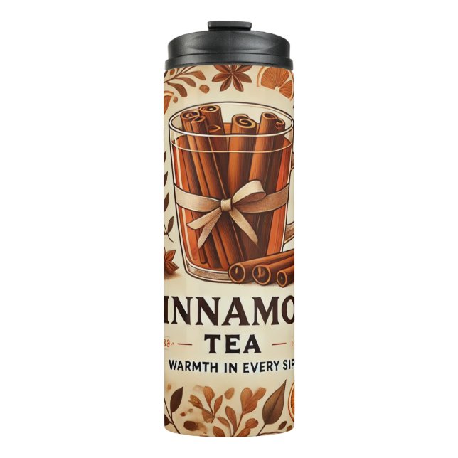 Cinnamon Tea Design Kunst Thermosbecher (Vorderseite)