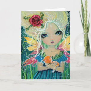 Cinnamon's Fairy Orange Tabby Katze mit Feen Kunst Karte