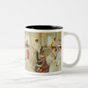 Cinq Heures chez le Couturier Paquin, 1906 Zweifarbige Tasse