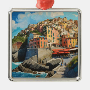 Cinque Terre Art Ornament Aus Metall
